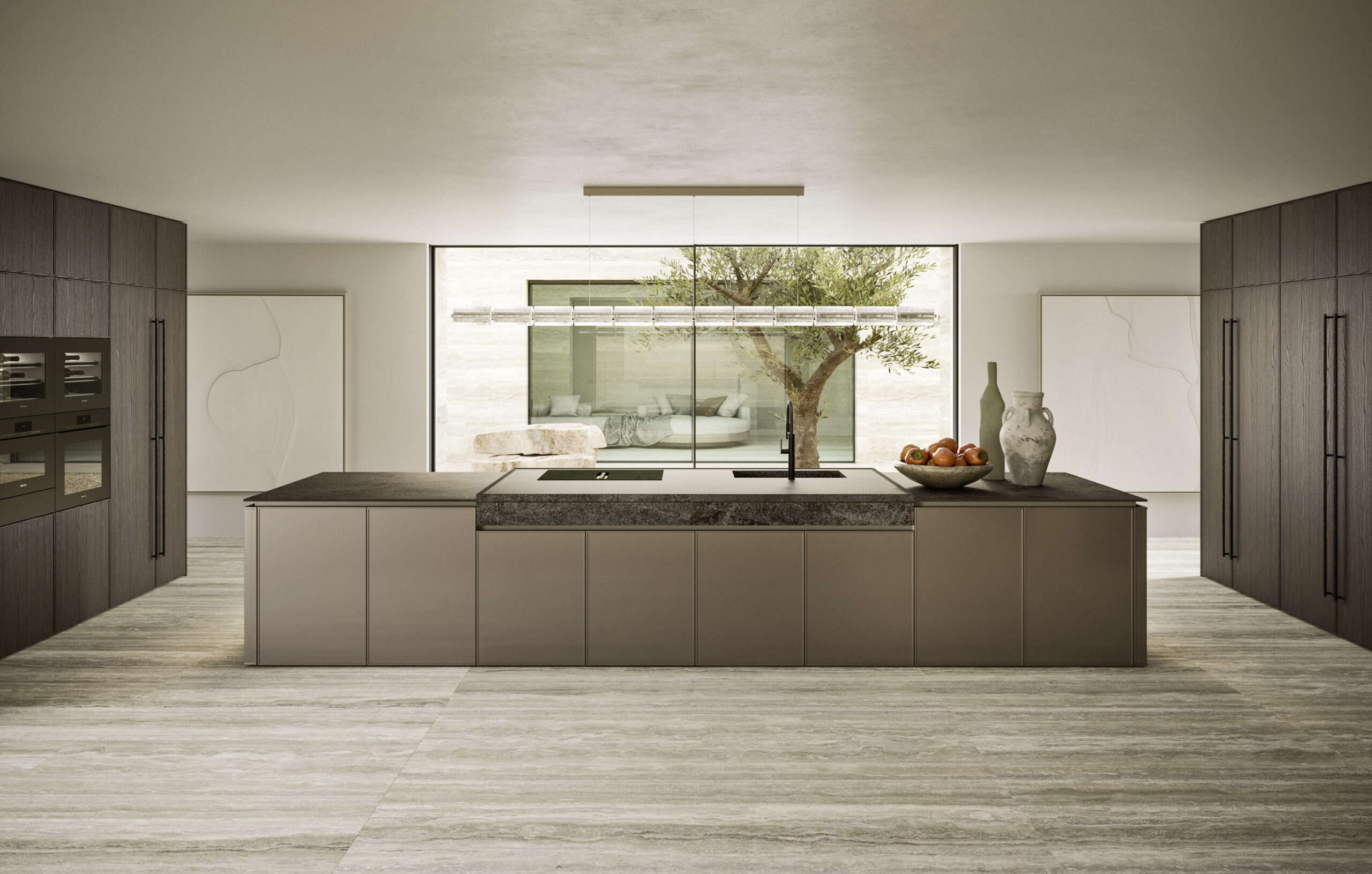 Kouzina me pagko sti mesi